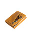 Figuretta Dames Portemonnee met Creditcardhouder - RFID Kaarthouder - Luxe Uitschuifbare Pasjeshouder - Vintage Leer - Geel