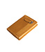 Figuretta Dames Portemonnee met Creditcardhouder - RFID Kaarthouder - Luxe Uitschuifbare Pasjeshouder - Vintage Leer - Geel