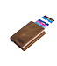 Figuretta Heren Portemonnee met Aluminium Creditcardhouder – Slim Wallet met Cardprotector voor 6 pasjes – Briefgeld- en Muntgeldvak – Hunter Bruin