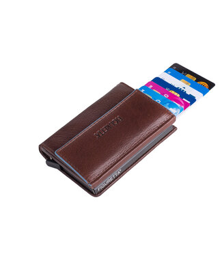Figuretta Heren Portemonnee met Creditcardhouder - Blue-Line - Bruin Figuretta Heren Portemonnee met Creditcardhouder - Blue-Line - Bruin