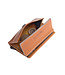 Figuretta Heren Portemonnee Leer met Creditcardhouder - RFID Cardprotector met Munt- en Briefgeldvak - Blue-Line - Cognac