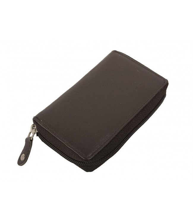 Houtkamp Creditcardhouder Waaier - Pasjeshouder - Leer - Bruin