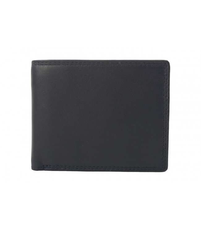 Houtkamp Leren Heren Portemonnee – Compacte Portemonnee voor Mannen - Echt Leer – Zwart