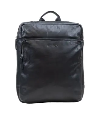 DSTRCT State Street Leren 15,6 inch Laptoprugzak – Zwart