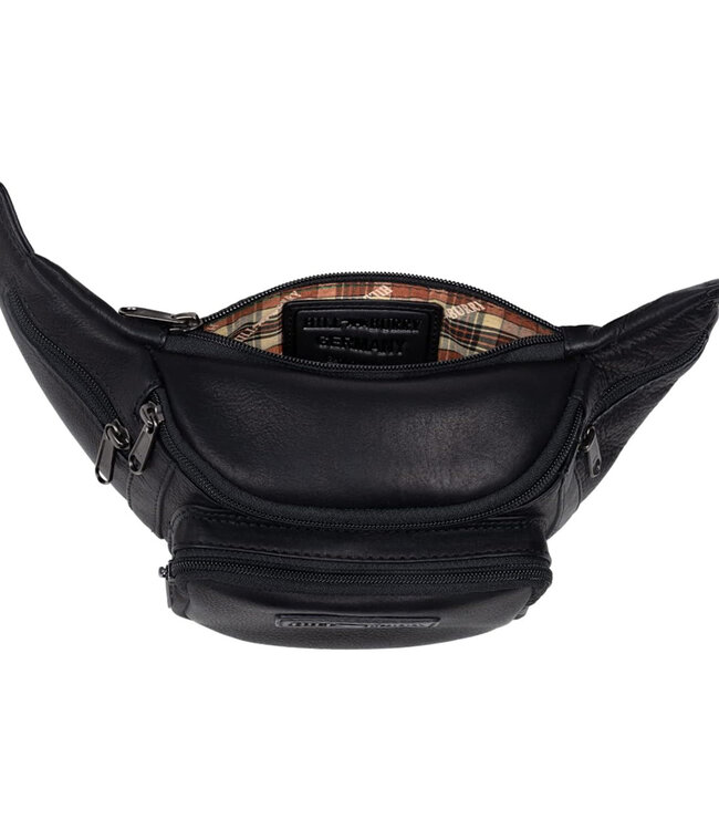 HillBurry Leren Unisex Heuptas met Verstelbare Riem – Zwart