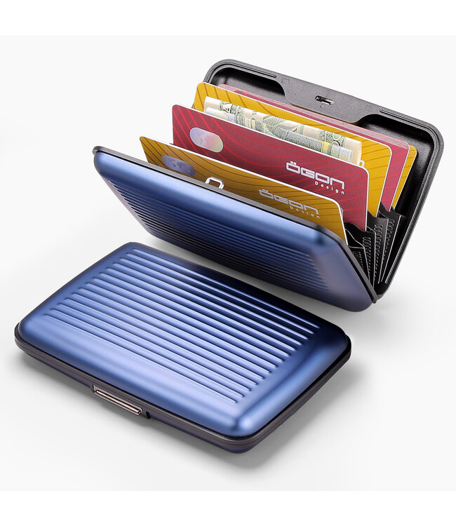 Ögon Designs Stockholm V3 Smart Case - Aluminium Creditcardhouder - RFID - Navy Blauw