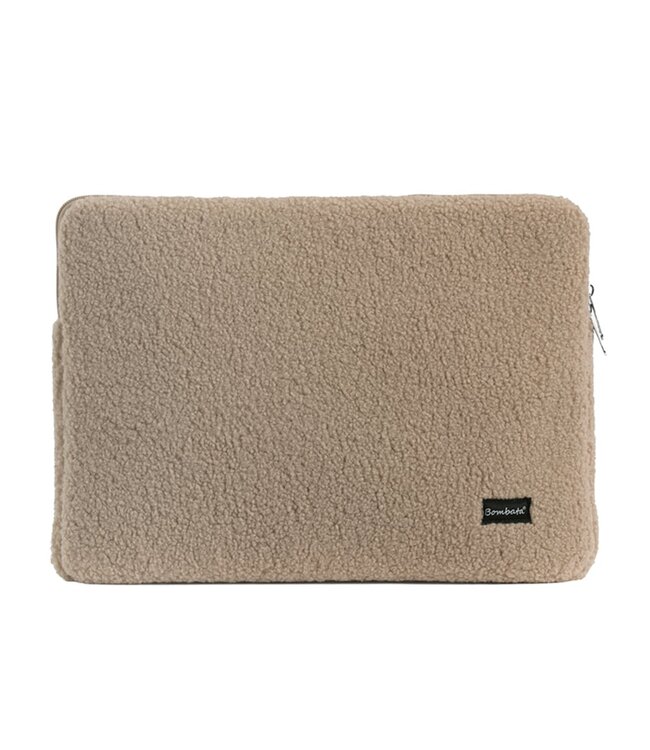Bombata Teddy Laptop Sleeve - Laptop Hoes geschikt voor 15 / 15.6 / 16 inch Laptops - Taupe Bruin