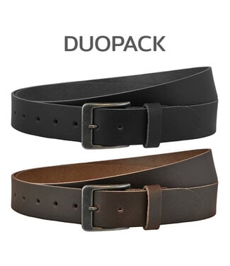 Landley Leren XXL riemen Duopack - Zwart + Bruin