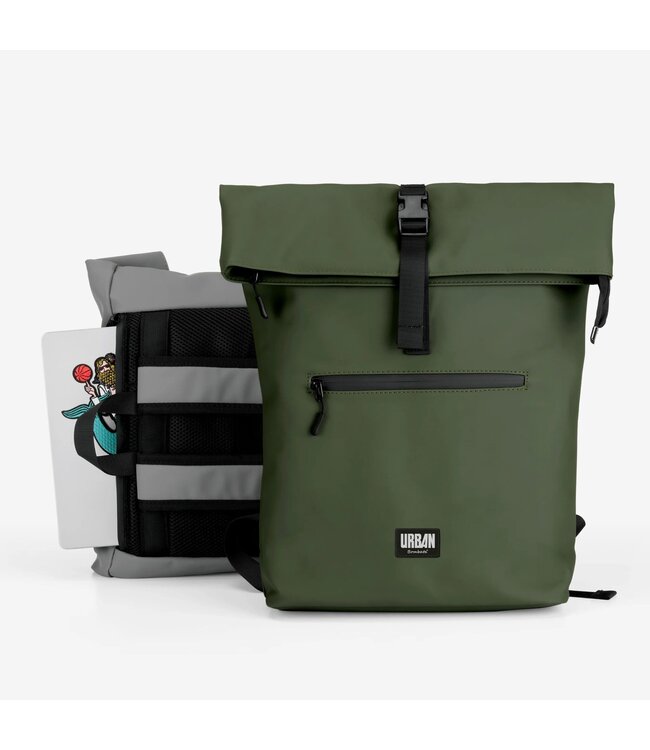 Bombata Urbanite Rolltop 16 inch Laptop Rugtas Boston - Unisex Rugzak - Dames en Heren - Grijs