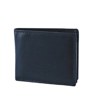 Houtkamp Compacte Heren Billfold Portemonnee met Flapje – Blauw