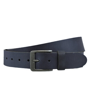 Houtkamp Unisex Leren Riem Blauw – 4 cm