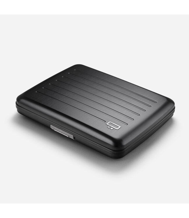 Ögon Designs Stockholm V2 Large Creditcardhouder – Dames en Heren – Aluminium Wallet met RFID Bescherming, Extra Geldvak & Waterbestendige Sluiting – Zwart