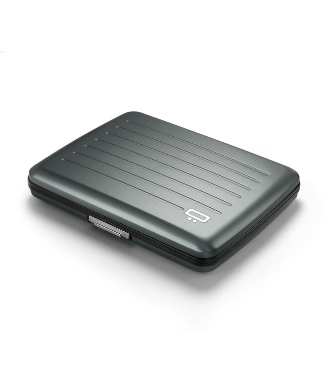 Ögon Designs Stockholm V2 Large Creditcardhouder – Dames en Heren – Aluminium Wallet met RFID Bescherming, Extra Geldvak & Waterbestendige Sluiting – Platinum