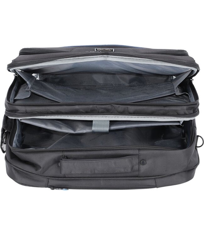 Lightpak SKY Zakelijke Laptoptrolley – Notebook Trolley met 2 Wielen – Laptopvak – Nylon – Zwart