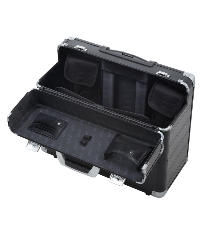 Alumaxx Discovery Pilotenkoffer – Aluminium Trolley – 15,6 inch Laptop – Zwart