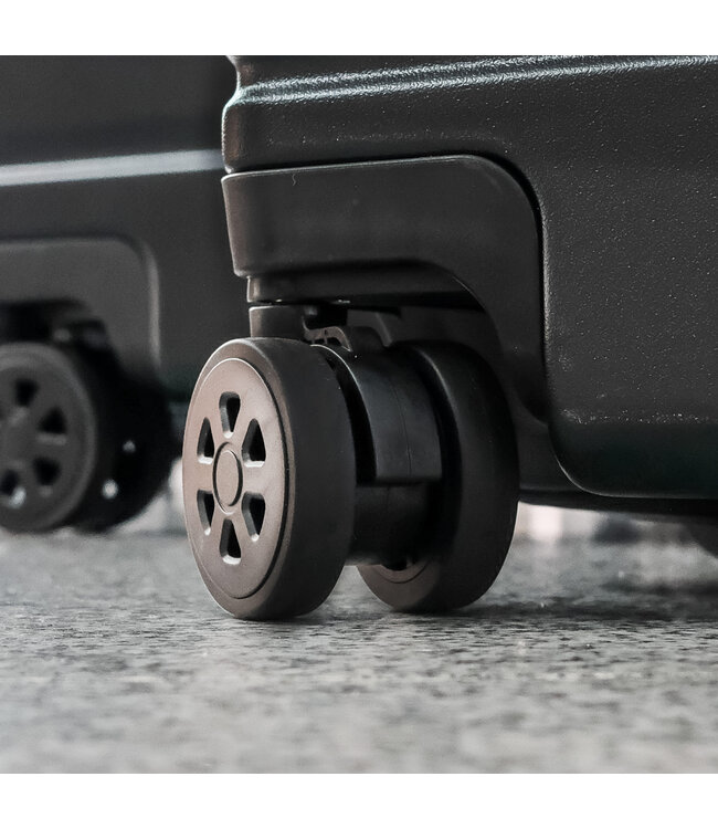 JSA Reistrolley 2-in-1 – 30L – ABS – TSA Slot – Laptopkoffer 15 inch – 4x 360° Wielen - Zwart