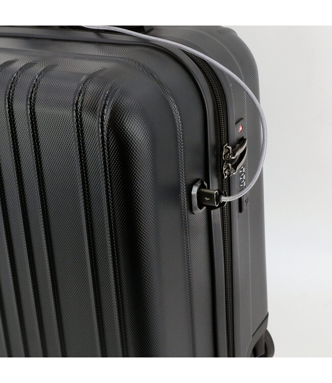 JSA Reistrolley 2-in-1 – 30L – ABS – TSA Slot – Laptopkoffer 15 inch – 4x 360° Wielen - Zwart