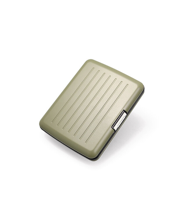 Ögon Designs Stockholm V2 Large Creditcardhouder – Dames en Heren – Aluminium Wallet met RFID Bescherming, Extra Geldvak & Waterbestendige Sluiting – Cactus Groen