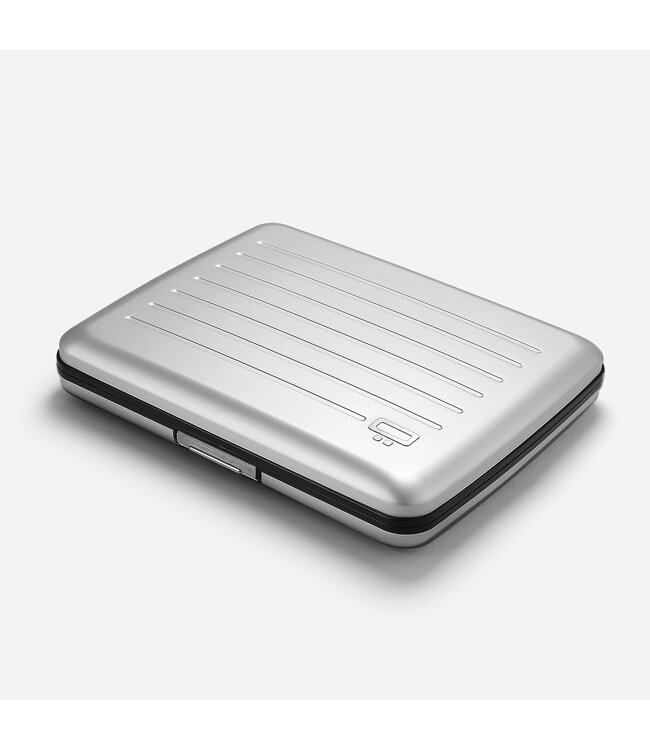 Ögon Designs Stockholm V2 Large Creditcardhouder – Dames en Heren – Aluminium Wallet met RFID Bescherming, Extra Geldvak & Waterbestendige Sluiting – Zilver