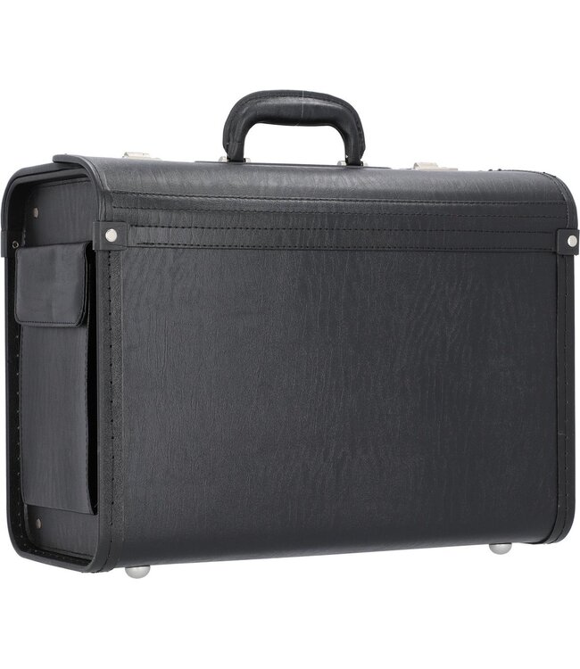 Alassio Pilotenkoffer Vicenza – Kunstleer – Met Documentenvak – Zwart