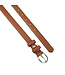 Houtkamp Smalle Leren Dames Riem 2 cm – Gebolleerde Taille- & Broekriem | Elegant | Cognac