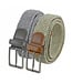 Landley Voordeelset Gemêleerde Elastische Riemen Grijs & Beige – Luxe Gevlochten Stretch Riemen - Dames & Heren - Duopack