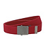 Landley Elastische Canvas Riem met Metalen Schuifgesp - Stretch - Koppelriem - Dames / Heren - Unisex - Rood
