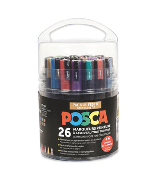 Posca XL 26x Verfmarker Set – PC3M & PC5M – Festif