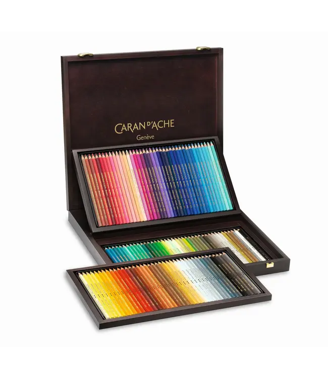 Caran d’Ache Supracolor Aquarelle Kleurpotloden – 120 Stuks in Houten Doos