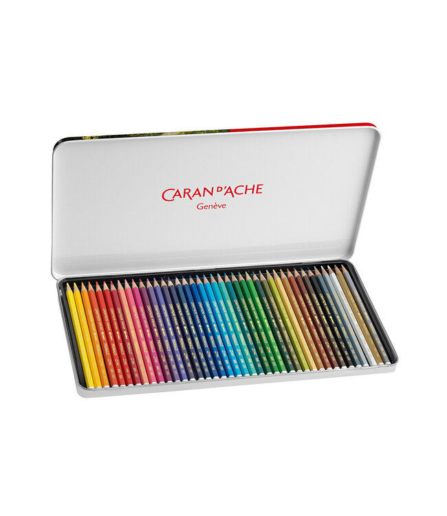 Caran d’Ache Prismalo Aquarel Kleurpotloden – 40 Stuks in Blik