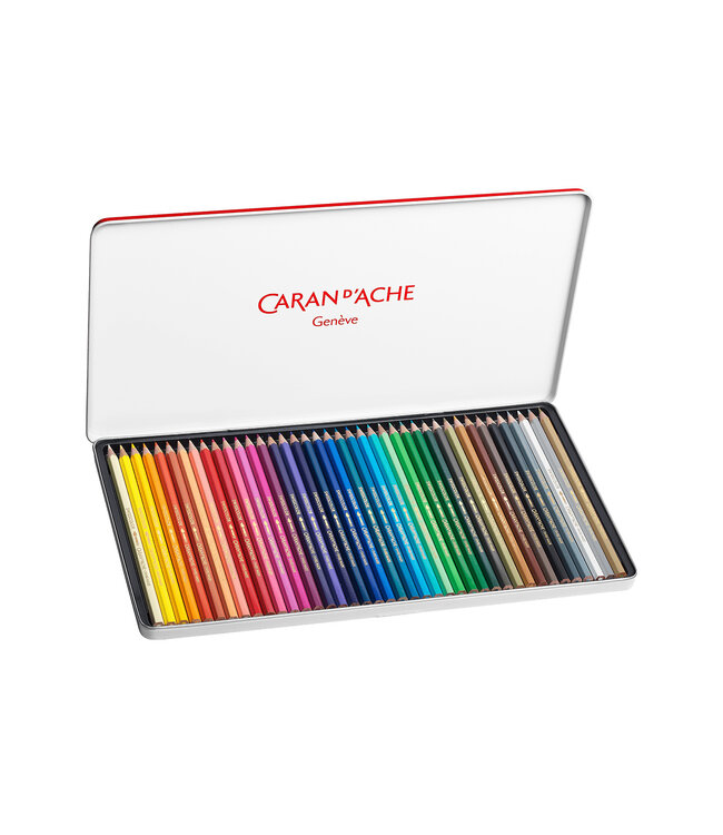 Caran d’Ache Swisscolor Aquarelpotloden - 40 stuks - Metalen Blik
