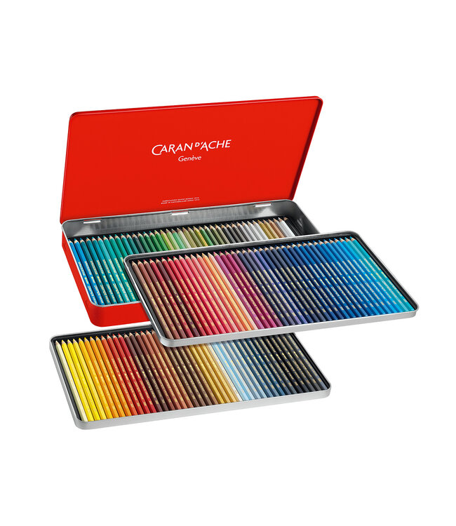 Caran d’Ache Supracolor Aquarelle Kleurpotloden – 120 Stuks in Metalen Blik