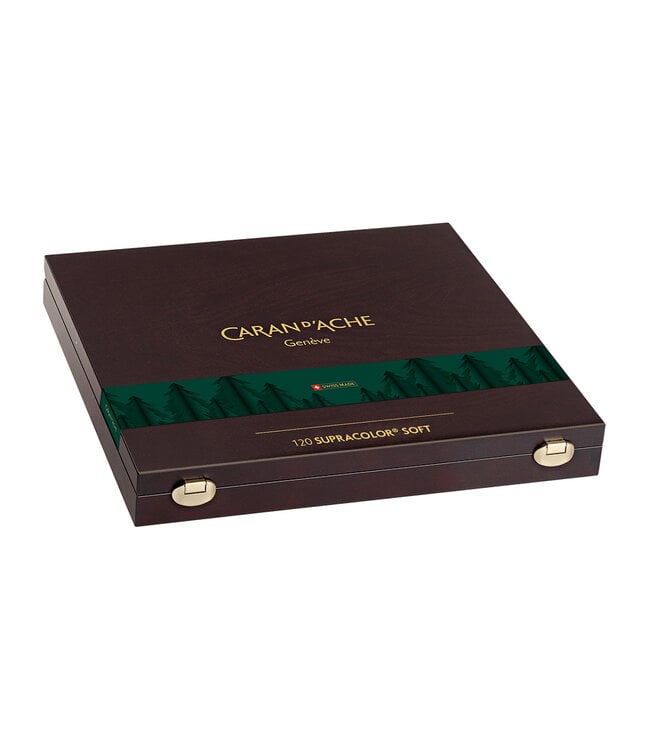 Caran d’Ache Supracolor Aquarelle Kleurpotloden – 120 Stuks in Houten Doos