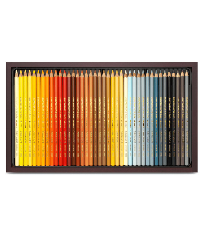 Caran d’Ache Supracolor Aquarelle Kleurpotloden – 120 Stuks in Houten Doos
