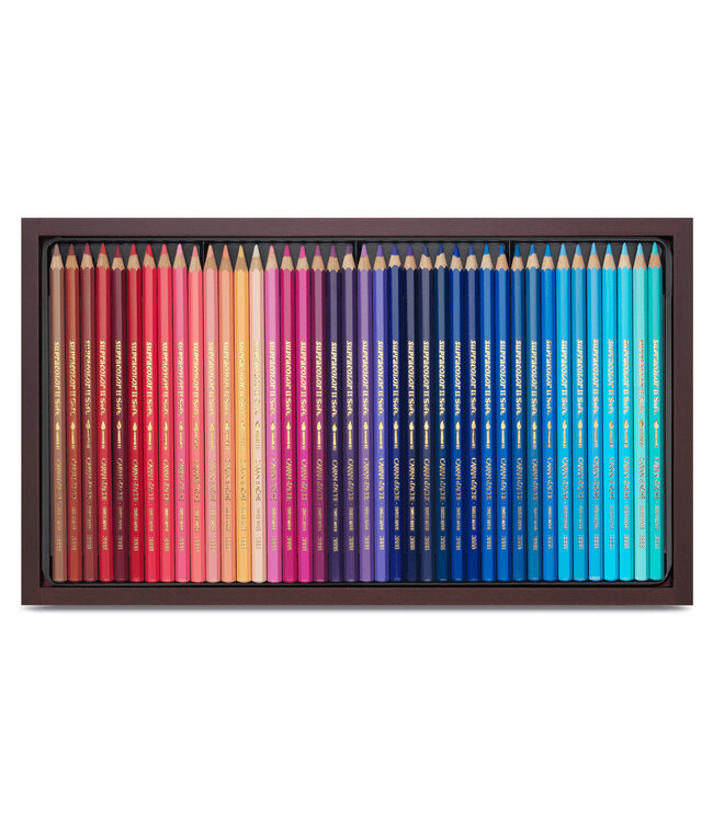 Caran d’Ache Supracolor Aquarelle Kleurpotloden – 120 Stuks in Houten Doos