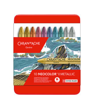 Caran d’Ache Neocolor I Metallic Waxpastels – 10 Kleuren