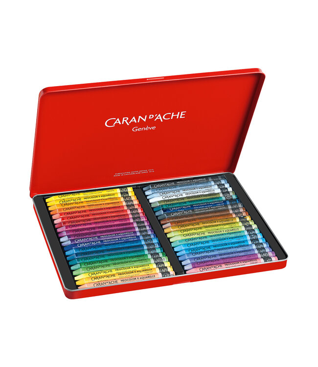 Caran d’Ache Neocolor II Aquarelle Waxpastels – 40 Kleuren in Metalen Blik
