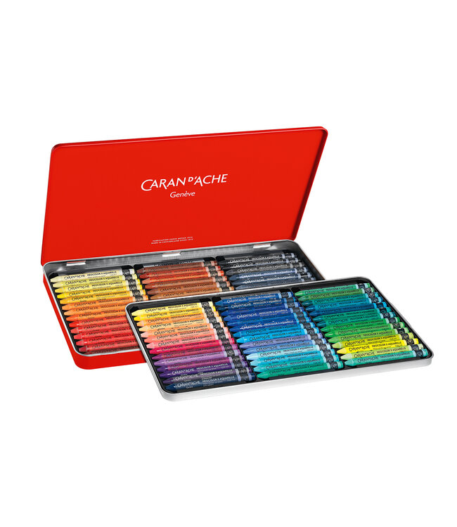 Caran d’Ache Neocolor II Aquarelle Waxpastels – 84 Kleuren in Metalen Blik