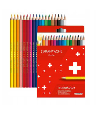 Caran d’Ache Swisscolor Kleurpotloden Permanent – 18 Kleuren in Doosje