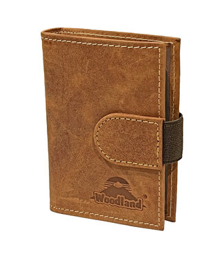 Woodland Leren Creditcardetui - Vintage Buffelleer - Cognac