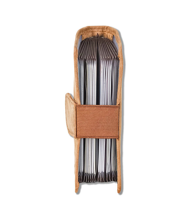Woodland Luxe Leren Creditcardetui voor 20 pasjes - Vintage Buffelleer - Cognac