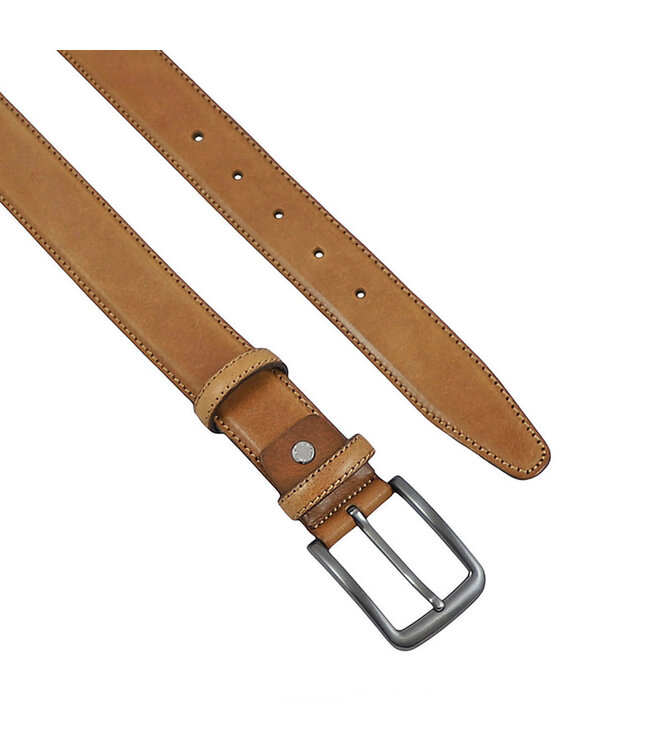 Houtkamp Luxe Heren Riem Volnerf Leer Licht Cognac - Nette Broekriem - Pantalon Riem - 3.5 cm - Echt Leer