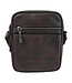 Landley Leren Schoudertas Heren & Dames – Crossbody Tas van Echt Leer met Dubbele Rits – Donkerbruin