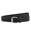 Landley Kinderriem Leer met Gleufjes - Stoer Hunter Leer - 3 cm - Jongens & Meisjes - Zwart