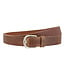 Landley Kinderriem Leer met Gleufjes - Stoer Hunter Leer - 3 cm - Jongens & Meisjes - Cognac