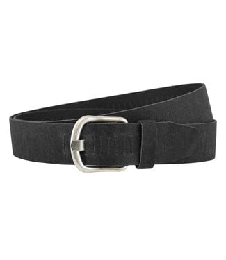 Landley Stoere Leren Unisex Gleufjesriem - Hunter Leer - Zwart