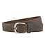 Landley Leren Gleufjesriem uit Hunter Leer – Stoere Jeansriem - Dames & Heren - 4 cm - Bruin