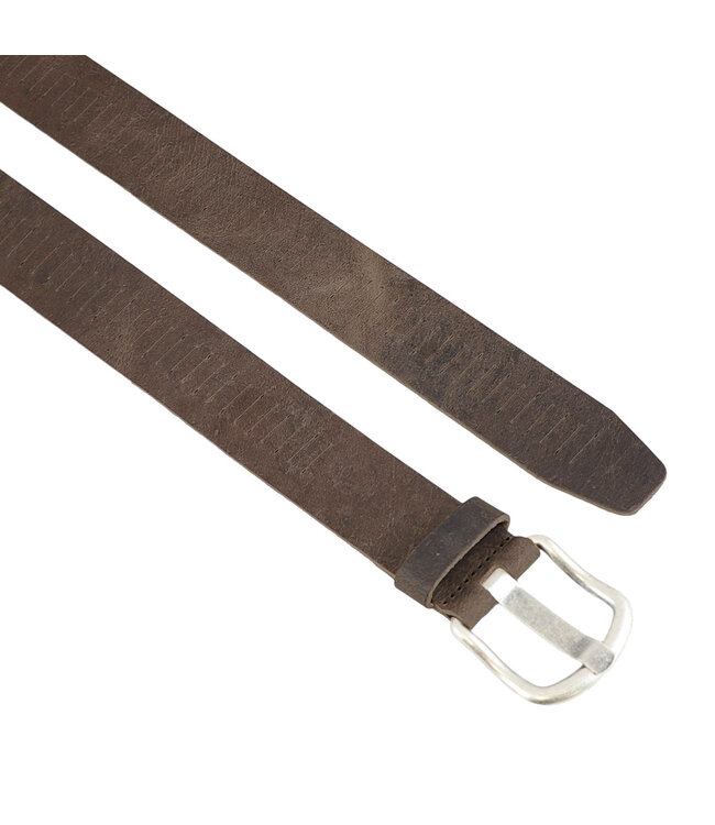 Landley Leren Gleufjesriem uit Hunter Leer – Stoere Jeansriem - Dames & Heren - 4 cm - Bruin