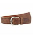 Landley Leren Gleufjesriem uit Hunter Leer – Stoere Jeansriem - Dames & Heren - 4 cm - Cognac