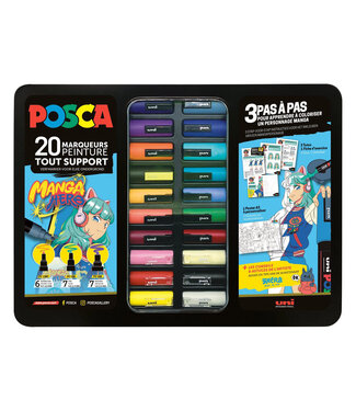 Posca Pigmentmarker “Manga Hero” – 20-delige set in box